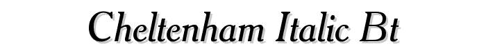 Cheltenham Italic BT font